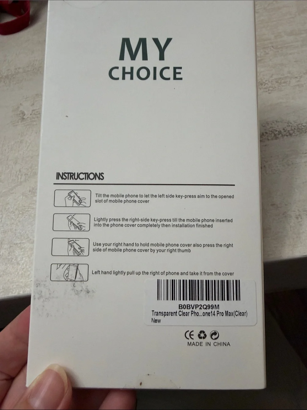 My Choice White Magnetic Ring Phone Case. iPhone 14 Pro Max case